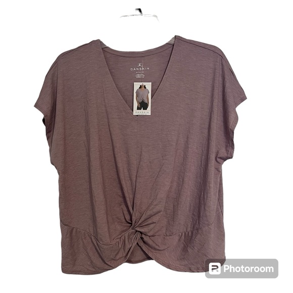 NWT Danskin size medium women’s twist front tee mauve purple - Picture 1 of 9